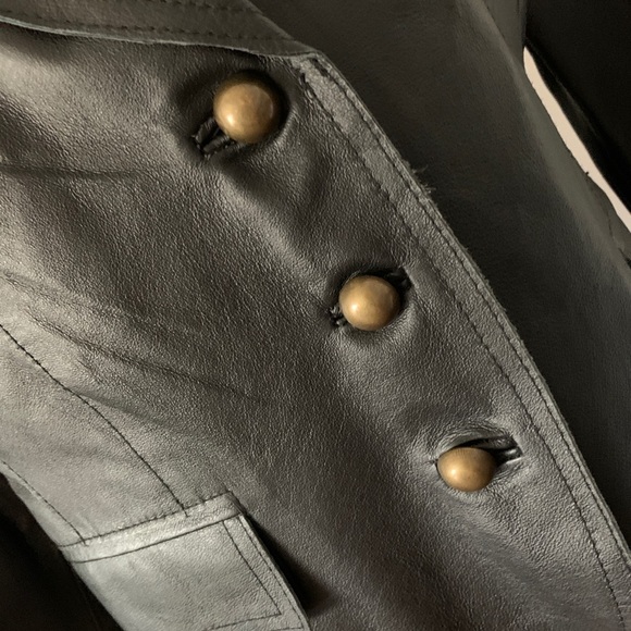 Black Nappa Leather Jacket, NWT, Size Medium - Picture 3 of 8